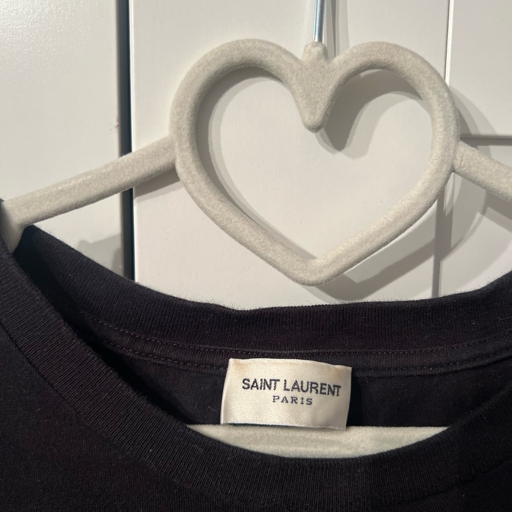 Authentic Saint Laurent T-shirt with velvet-feel logo. Worn a handful of times. - Picture 2 of 2